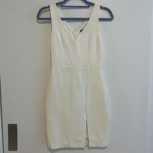 Lulu's White Paneled Bodycon Mini Dress